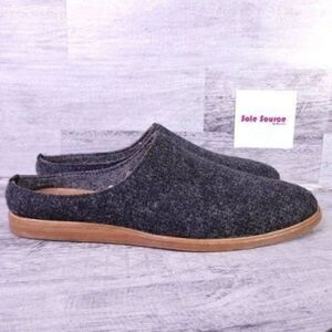 Rhodes The Wool House Leather Sole Slip on Mule Slipper Gray Men's sz 13